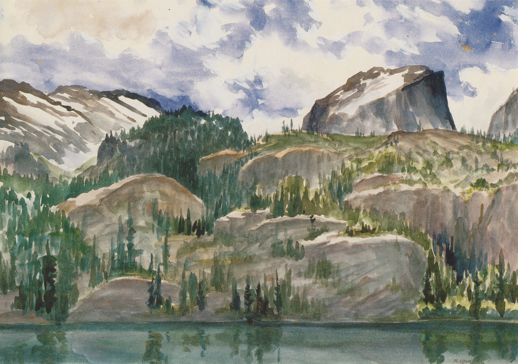 Martha Odum's "Bear Lake Cliffs" is part of the exhibition.