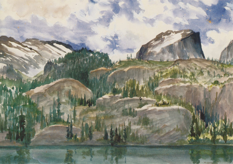 Martha Odum's "Bear Lake Cliffs" is part of the exhibition.