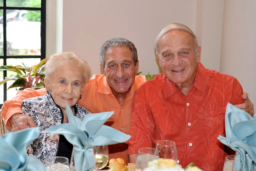The Home Depot co-founder Arthur M. Blank (center) with his late mother, Molly, and his brother, Michael. The Molly Blank Fund of The Arthur M. Blank Family Foundation has contributed $1 million to support UGA pharmacy students facing financial hardships.