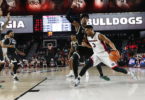 Georgia guard Juwan Parker drives during the Bulldogs' game against USC Upstate at Stegeman Coliseum on Tuesday. (Steffenie Burns)