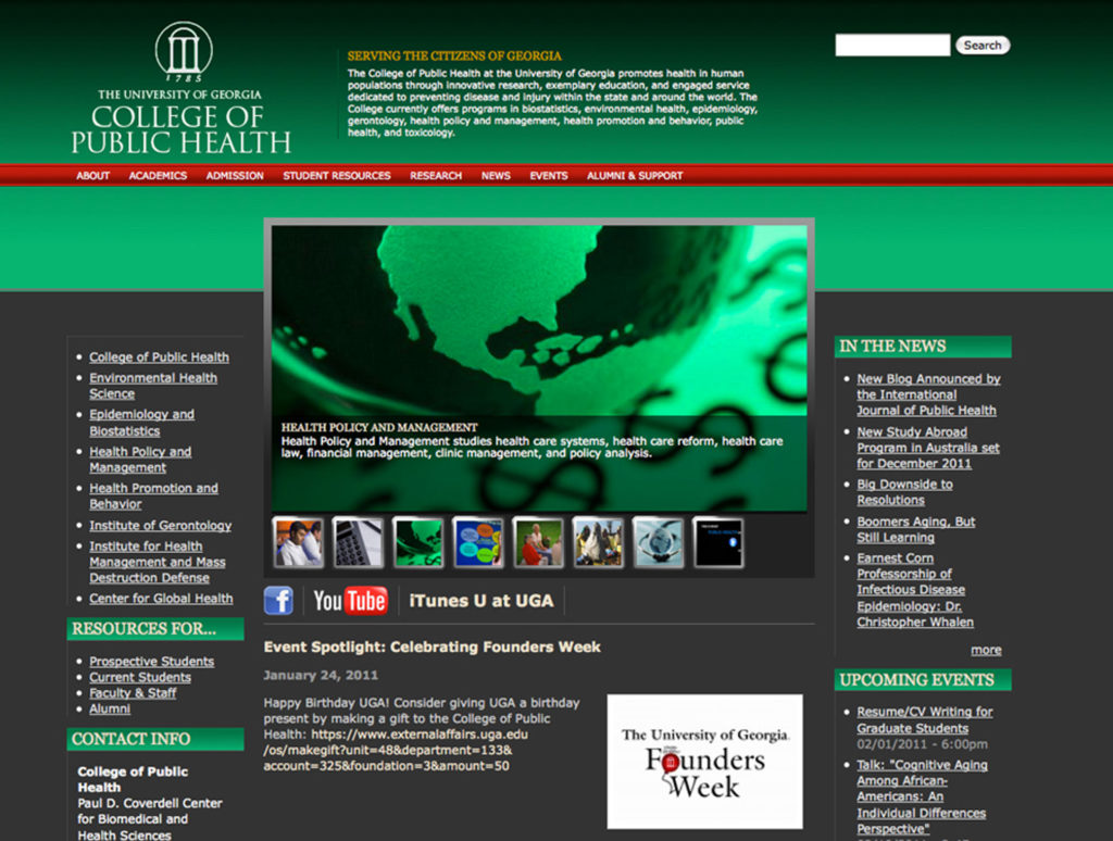 College of Public Health updates site