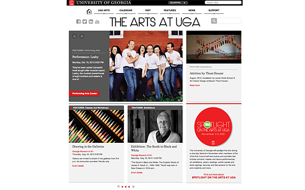 New site spotlights arts at UGA