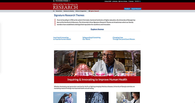 Signature Research Themes site launches
