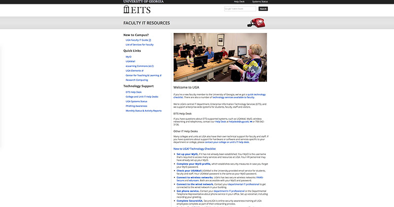 EITS launches IT site for faculty members