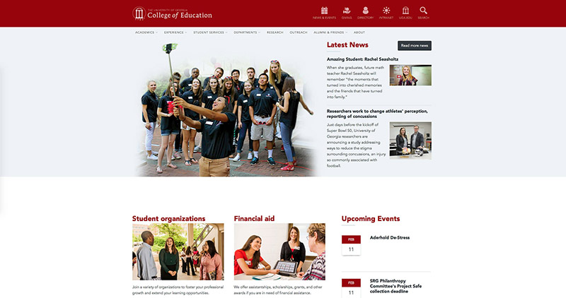 Education college’s website overhauled