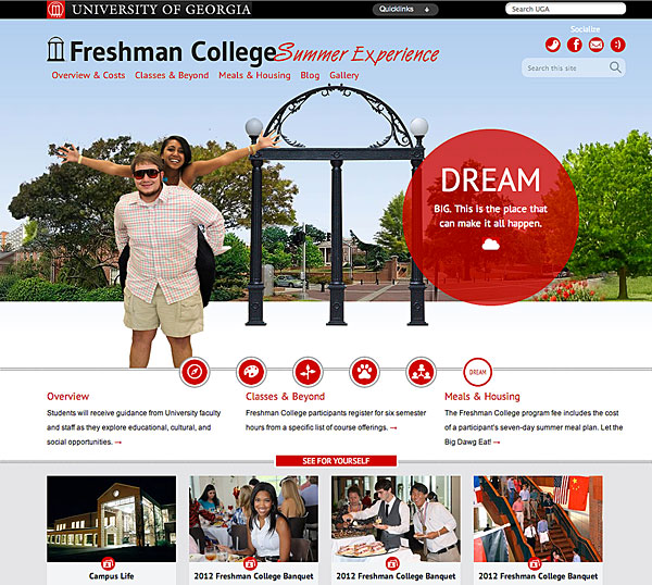 Freshman College site refreshed