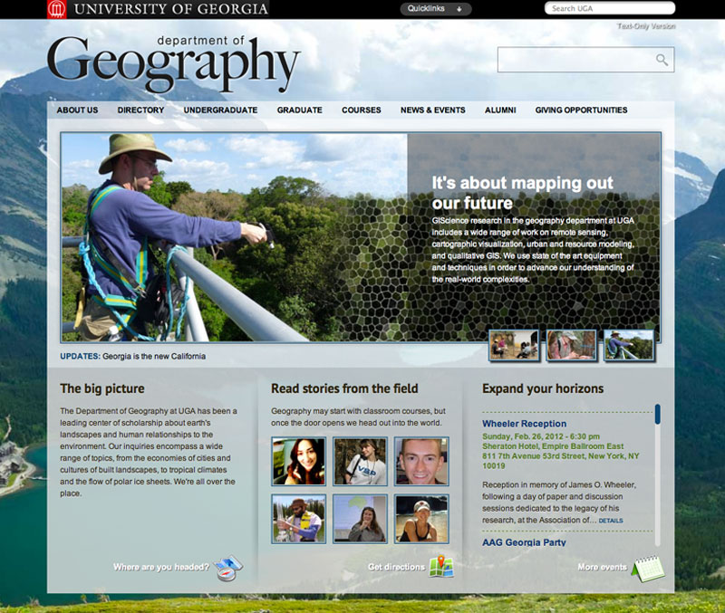 Geography maps out new website