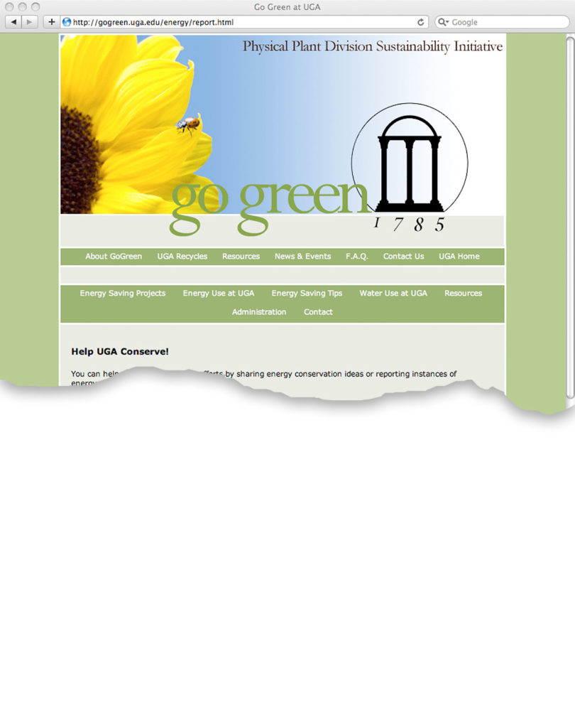 Web site helps UGA go green