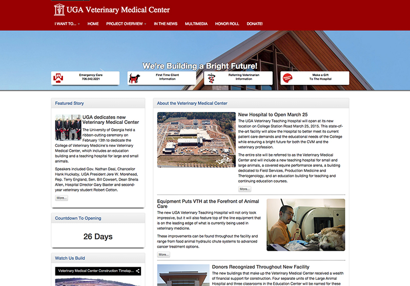 Site dedicated to Veterinary Medical Center - UGA Today
