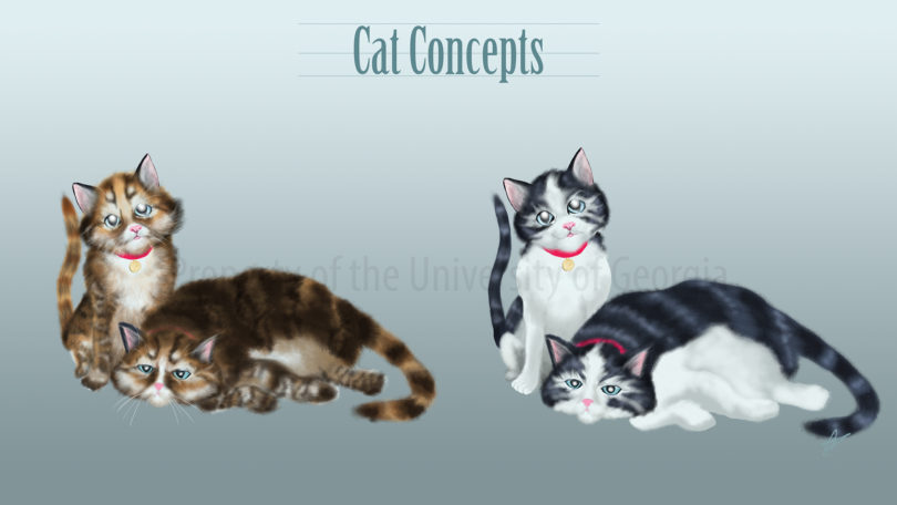 Cat science concept art-h