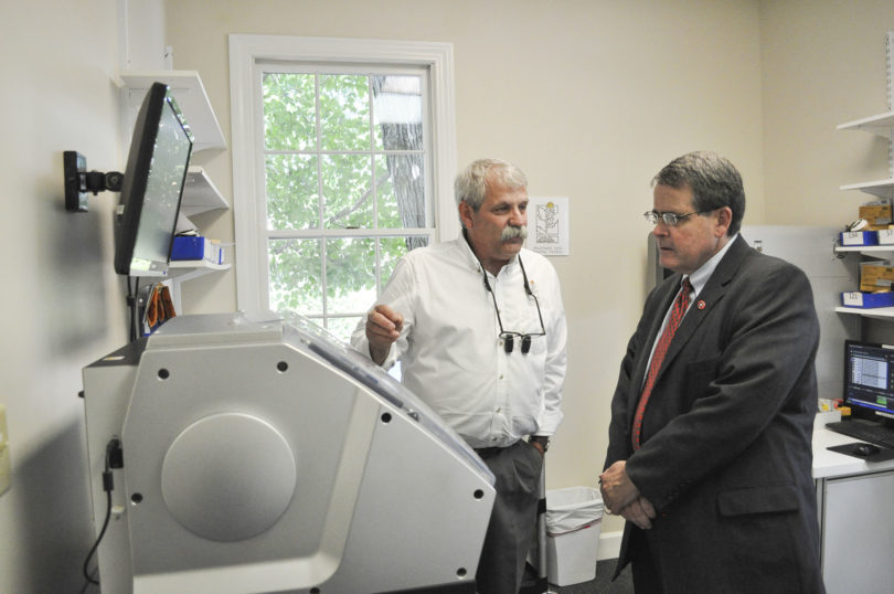 President Morehead visits Augusta dental clinic-h
