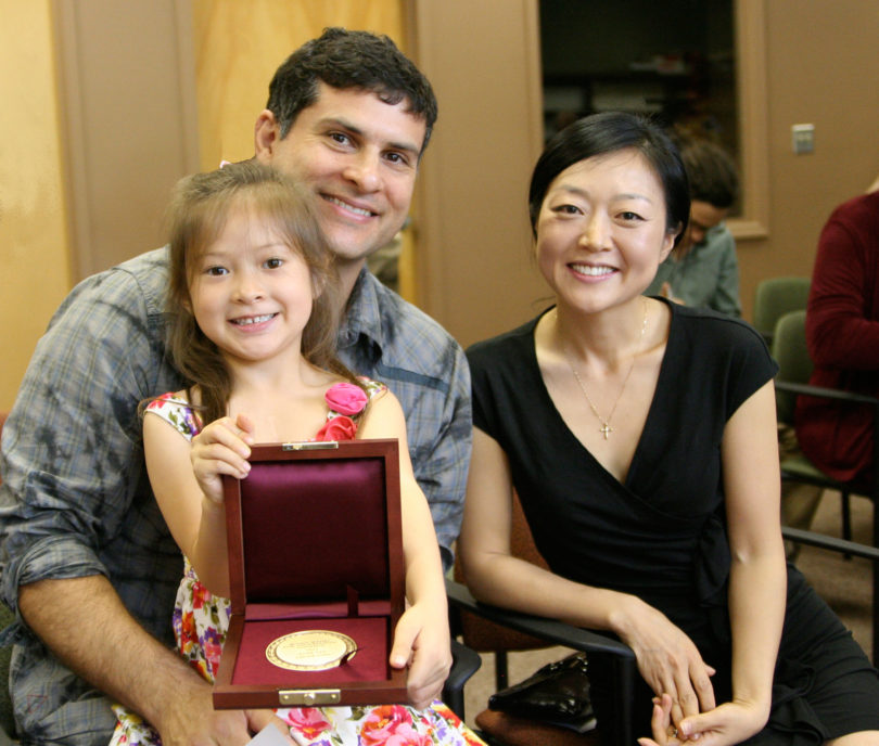 Euna Lee with family