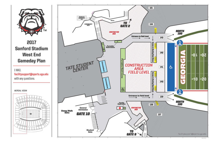 Sanford Stadium Construction Means Changes In West End Zone Uga Today