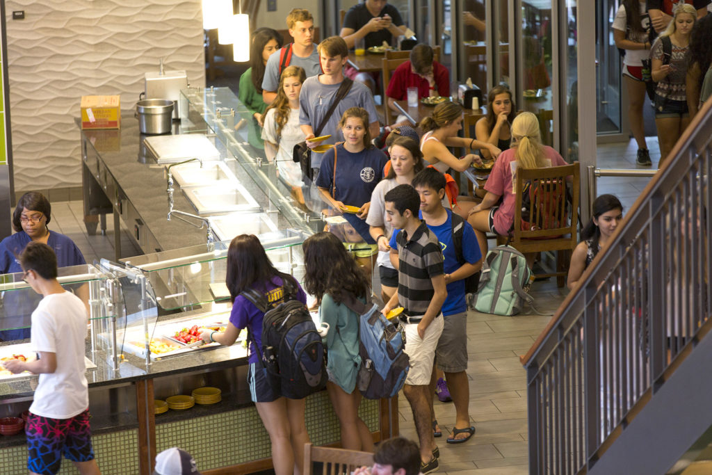 Bolton Dining Commons serving line-h