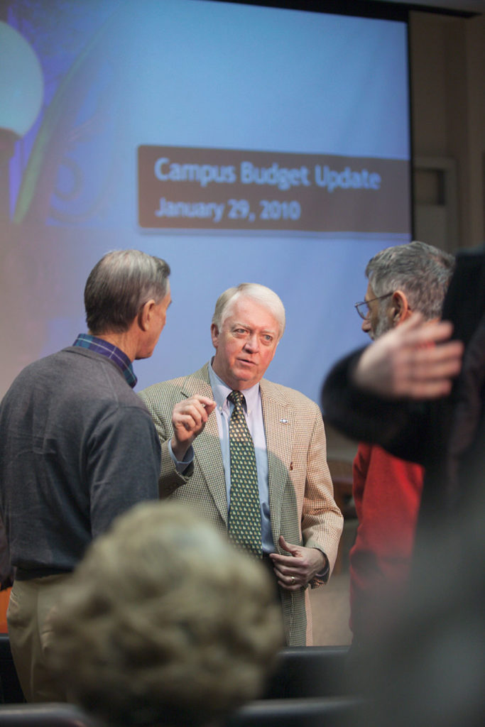 President Michael F. Adams-campus budget reform 2010