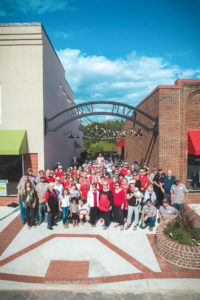 After a fire in Clarkesville, UGA helped the town rebuild. The renewed East Clarkesville Square features a plaza named for the late Mayor Greene.