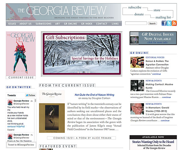 Georgia Review launches new website