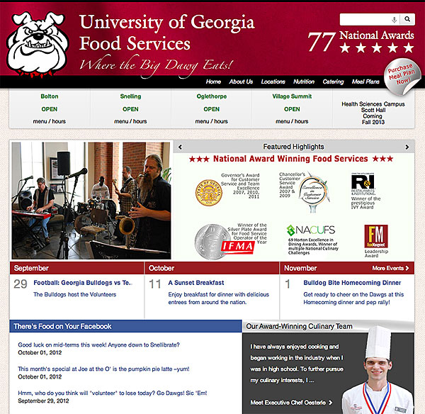 Food Services dishes up new website