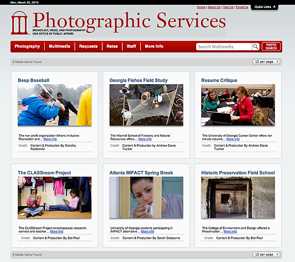 Photo Services site showcases multimedia