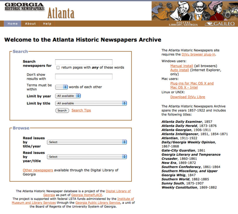 Newspaper archives accessible online