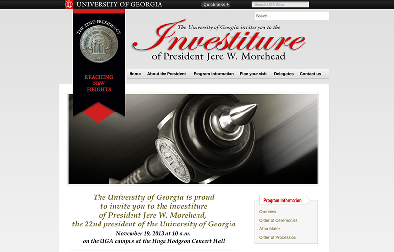 Find investiture info at new website
