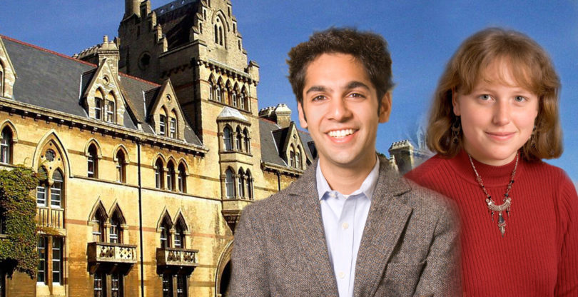 Rhodes Scholars in front of Oxford-H.Superimposed