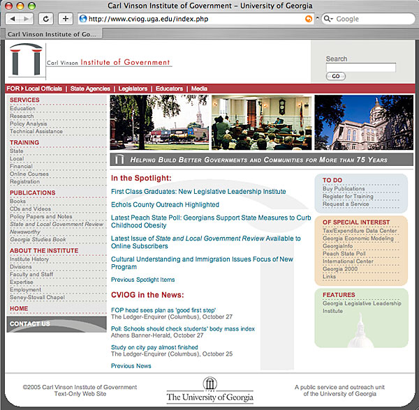 Institute of Government site relaunched