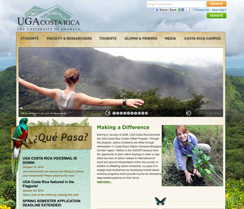 UGA Costa Rica Program updates website