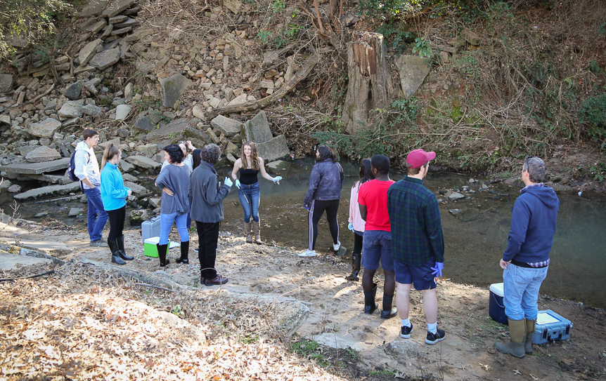Service-learning class knee-deep in water quality research