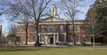 Photo of Hirsch Hall, home of the College of Law. (Photo by Peter Frey/UGA)