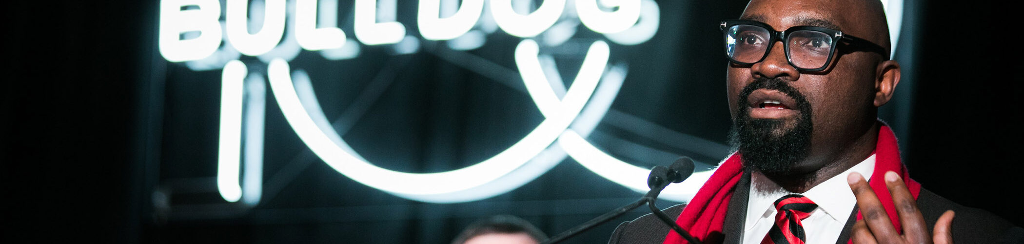 George Azih speaking at 2020 Bulldog 100