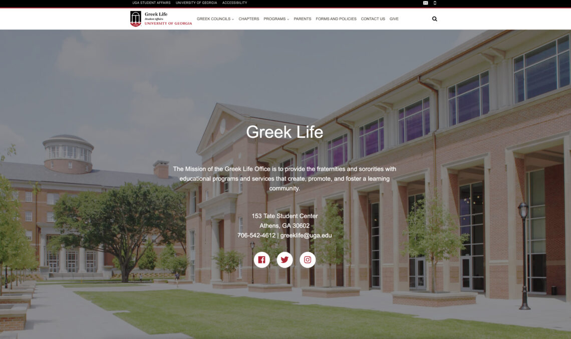 Student Affairs launches new Greek Life website UGA Today