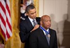 President Barack Obama awards the 2010 Presidential Medal of Freedom to Congressman John Lewis