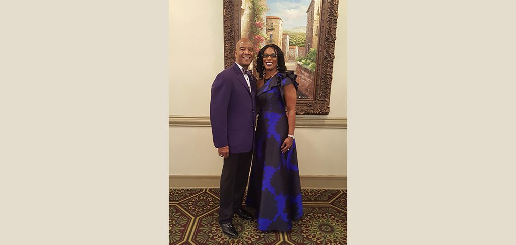 Jolanda Walker poses for a photo with her husband Ronald Walker.