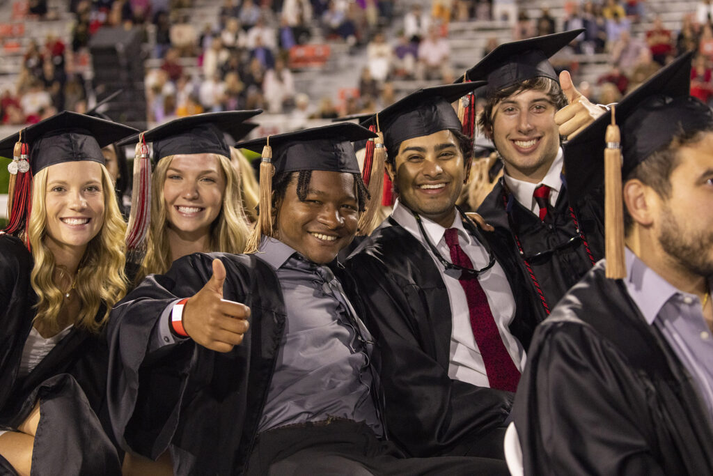 students at the University of Georgia graduation ceremony