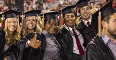 students at the University of Georgia graduation ceremony