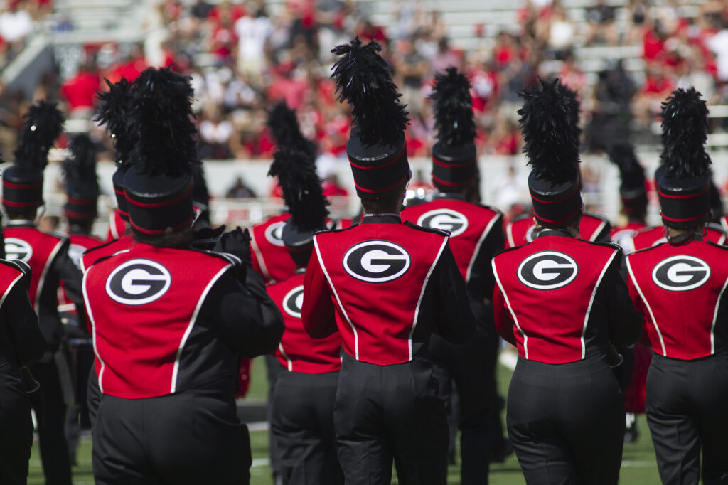 A huge machine that’s red and black