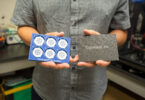 A man holds new technology from CytoNest Inc. that optimizes cell manufacturing and tissue engineering.