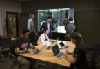 UGA faculty and students working on cybersecurity. (Photo by Peter Frey/UGA)