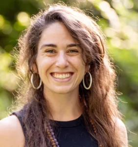 Environmental portrait of female researcher Sydney James