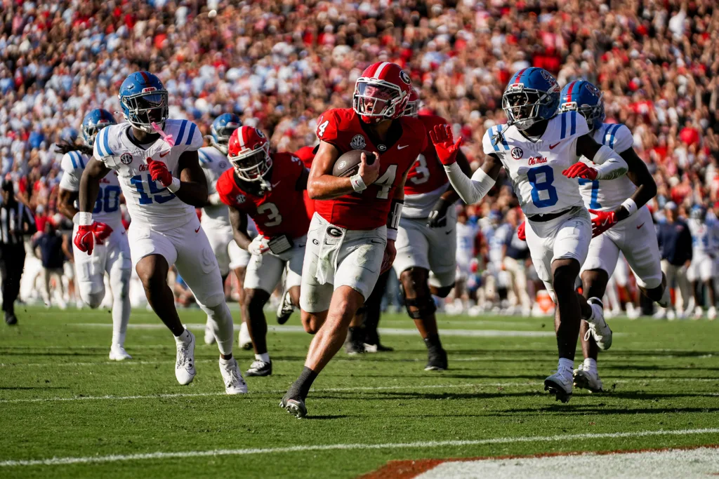 Bulldogs hold off Ole Miss in 43-35 victory