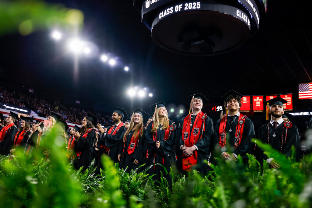 First Honor Graduates rise for recognition during fall undergraduate Commencement.