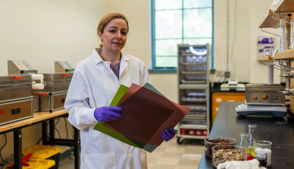 Where science meets fashion: Raha Saremi turns agricultural waste into biomaterials