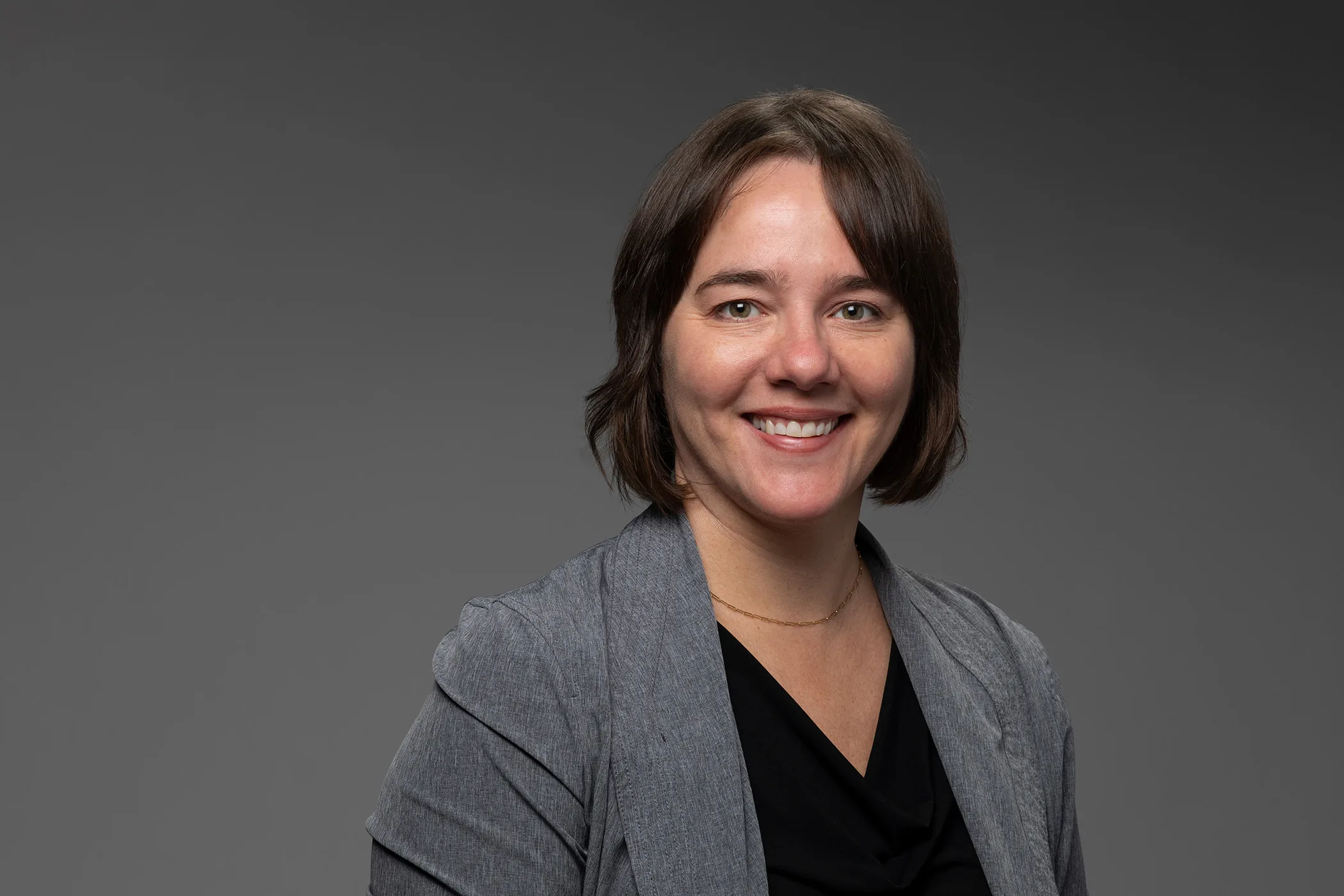 Indoor studio portrait of Anne Shaffer.