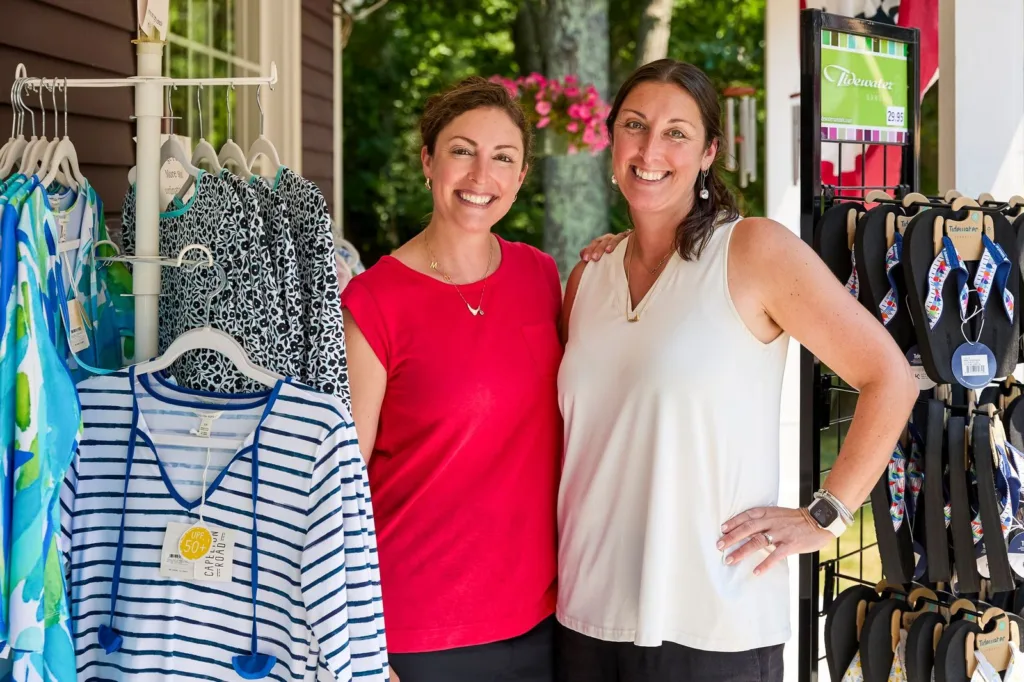 Two women in their gift shop.